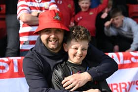 Rovers fans had an away day to remember in the first leg at Crewe, seeing their side seal a 2-0 win.