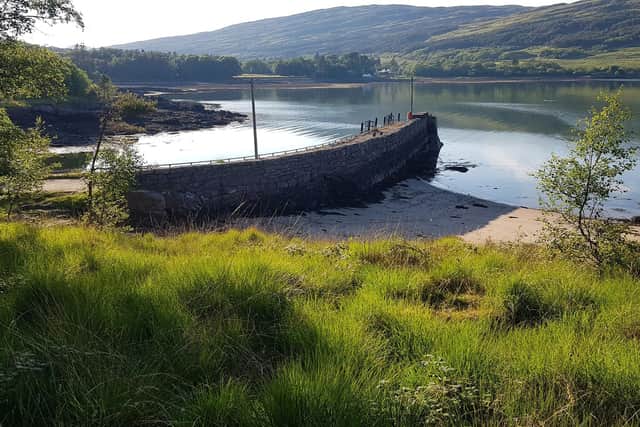 The old pier and beach where the new development is planned. Picture: Isle of Rum Community Trust