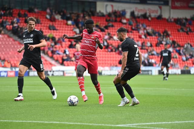 Jordy Hiwula suffered his injury in the friendly against Sheffield United. Picture: Howard Roe/AHPIX