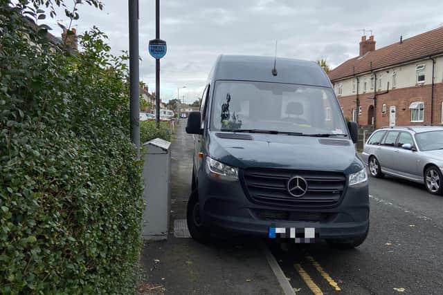Van parked on pavement in Balby