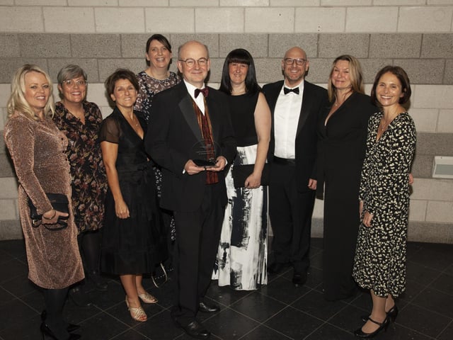 Alasdair Strachan centre with the Education and Research Team