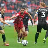 Ben Close in action against MK Dons. Picture: Andrew Roe/AHPIX LTD