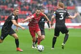 Ben Close in action against MK Dons. Picture: Andrew Roe/AHPIX LTD