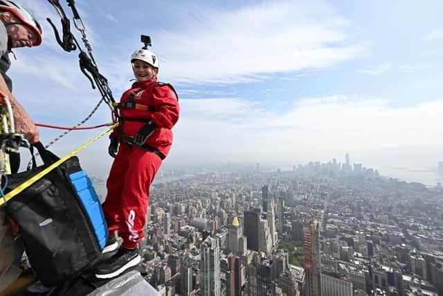 Doncaster's Katie Cross abseiled down the Empire State Building.