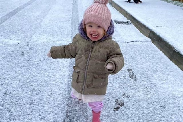 Having fun in the snow. From Hannah Richardson.