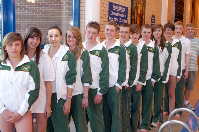 Nova swim squad National qualifiers pictured with coach Glenn Smith, right, they are Heidi Gregory, Daniel Barke, Daniel Timms, Karl Morgan, Kerian Mcginley, Alice Thomas, Katie Gillies, Kelly Ramsdale, Lewis Steptoe, Rachael Selby, Amelia Taylor and Amy Hull, not pictured but also qualifying is Sebastian Smith.