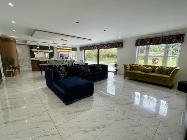 Relaxed seating in the impressive open plan interior.