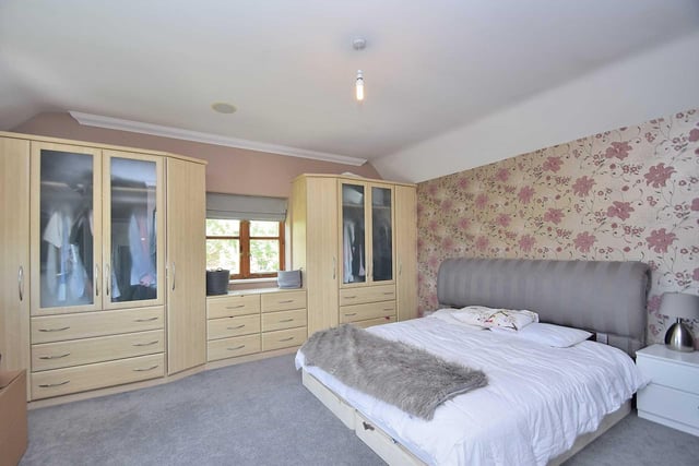 There are seven bedrooms in total, with the principle bedroom measuring 23ft and benefiting from its own private en-suite. Two further bedrooms also boast en-suite facilities, while the remaining rooms have shared use of the property’s three other bathrooms.