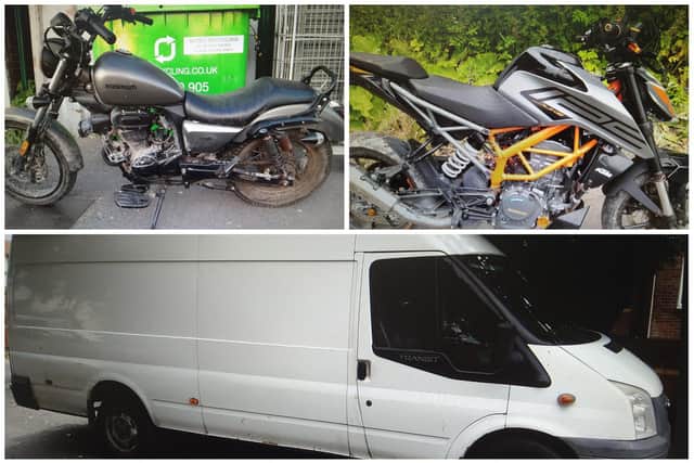 A number of vehicles have been recovered in the last few days