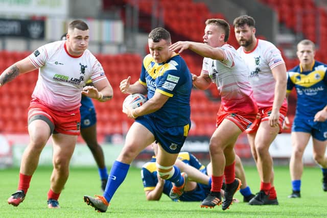 Doncaster's Alex Holdstock charges forward. Picture: Liam Ford/AHPIX LTD