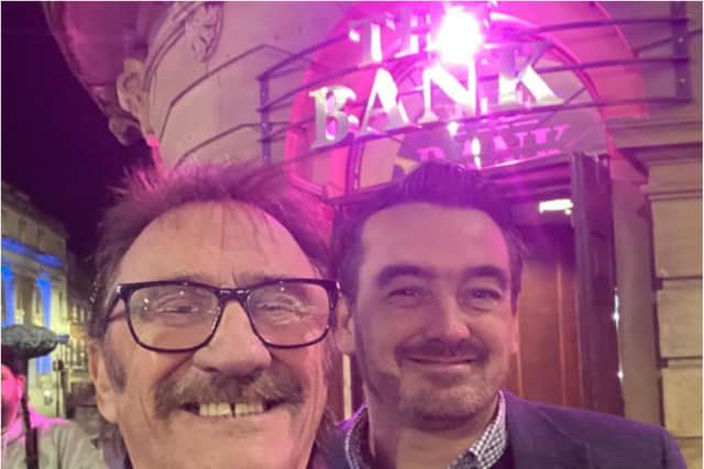 Paul Chuckle enjoyed a night out in Doncaster. (Photo: Paul Chuckle/Twitter).