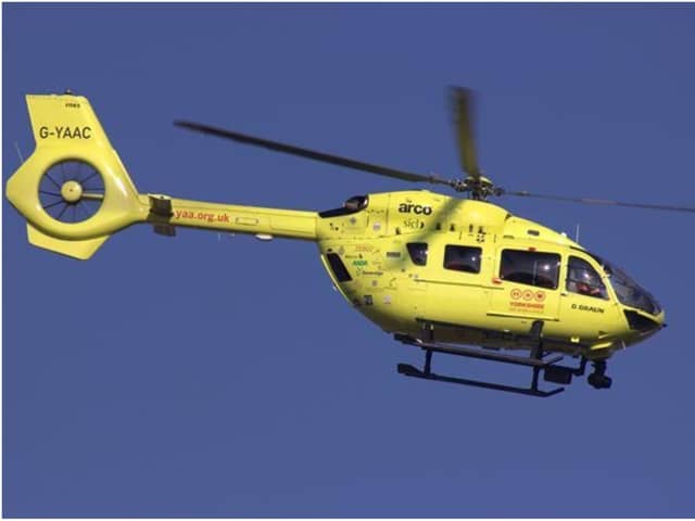 Eyewitnesses have reported two air ambulances at the scene.