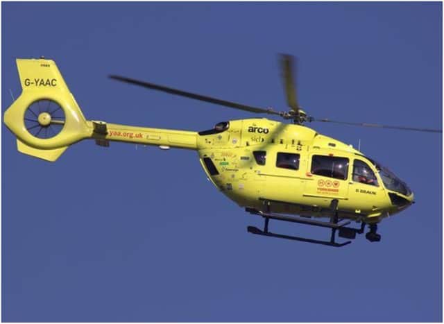 Eyewitnesses have reported two air ambulances at the scene.