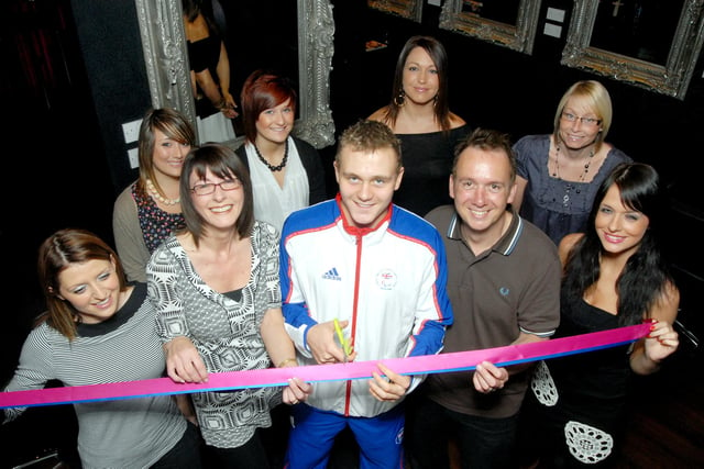 Sam Hynd opens the new Barnet`s Barbers shop in Mansfield