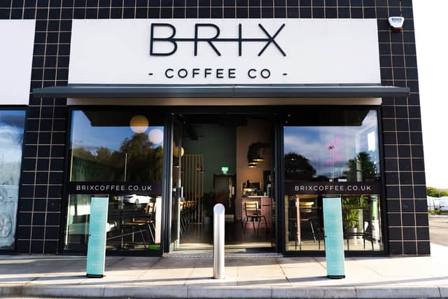 Cafe front of Brix Coffee Co.
