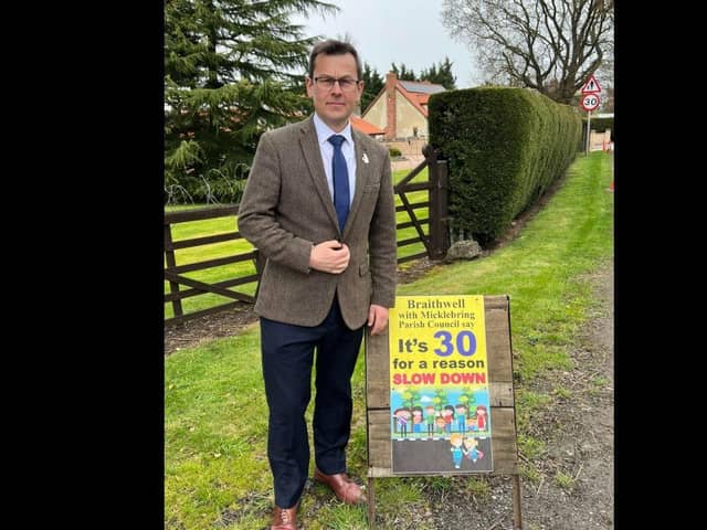In one post, the Don Valley Conservative MP complained about 20mph speed limits for drivers - and then hit out at speeding drivers breaking the 30mph limit.