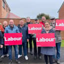 Newly elected councillor Ken Guest with councillors and Labour members.