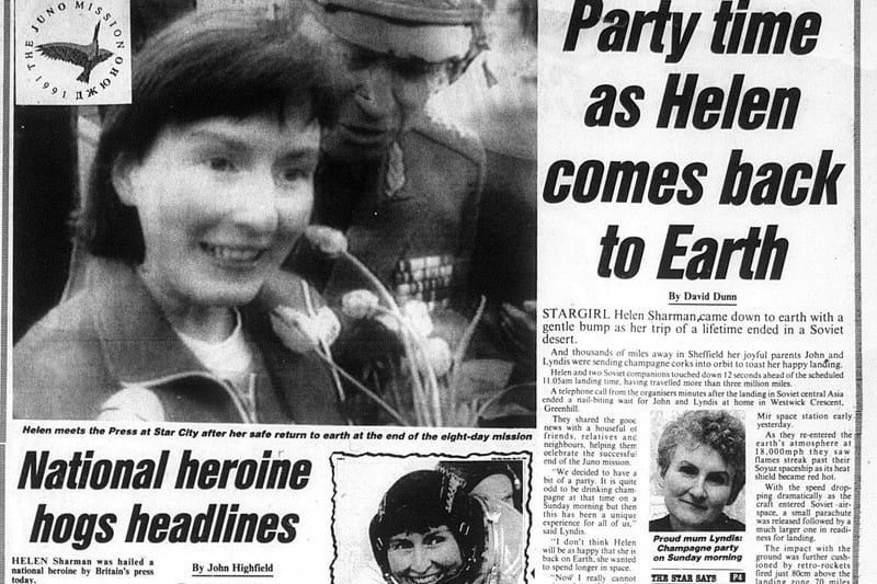 How The Star covered Helen Sharman's successful space mission on May 27, 1991