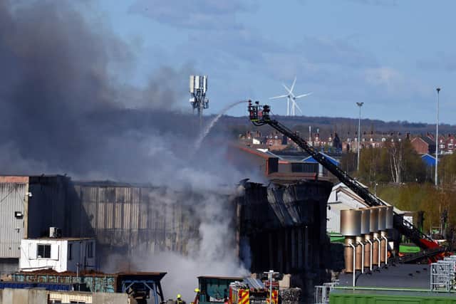 The fire continues to rage in Doncaster.