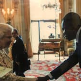 Kingsley Avagah meeting the queen.