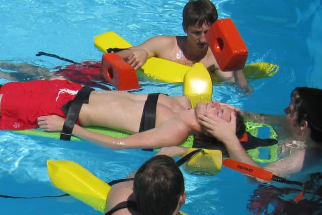 Future lifeguards pictured during training