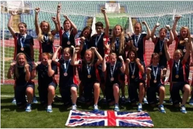 Great Britain deaf women’s football team trials in Doncaster.