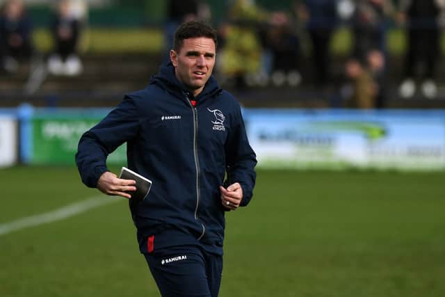 Doncaster Knights head coach Joe Ford before the defeat to London Scottish in October. He is looking to avenge that on Saturday. (Picture: Jonathan Gawthorpe)