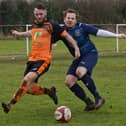 Lee Tilley in action for Scawthorpe Athletic.