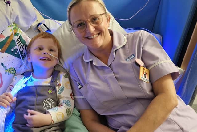 Dexter was cared for at Sheffield Children's to recover after his accident