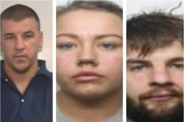 James Millington, Rio Moran and Callum Reilly were all jailed last month.