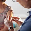 Patient receiving a vaccination.