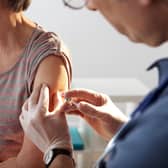 Patient receiving a vaccination.