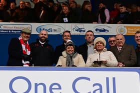 Doncaster Rovers' head of football operations James Coppinger, third from left, with the club's board of directors.