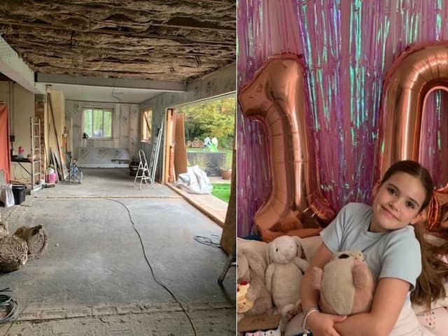 (Left) Not your typical party location (right) The calm before the storm