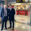 Don Valley MP Nick Fletcher with Prime Minister Boris Johnson at Doncaster Station last year