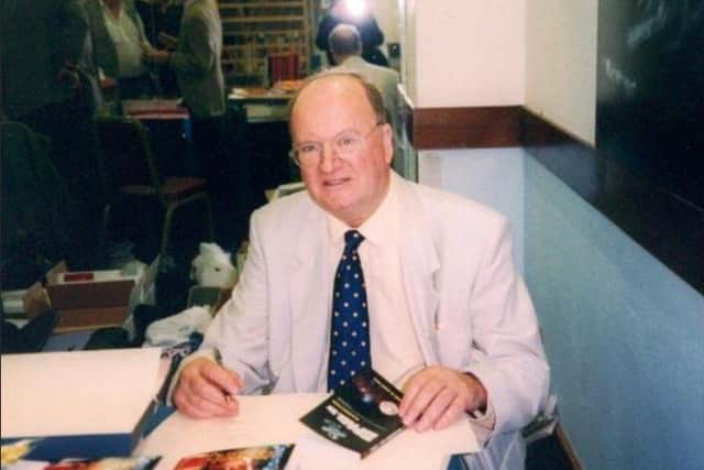 Doncaster author Brian Ball, at a book signing.