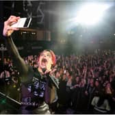 Yungblud rocks out at an intimate gig in London to promote Samsung's new phone range.