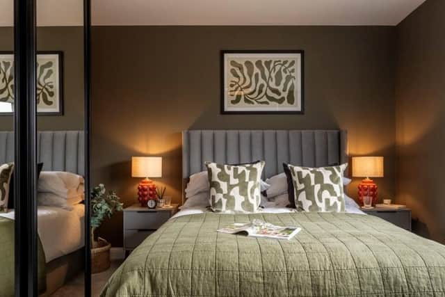 The bedroom at Casa at Westmore Grange.