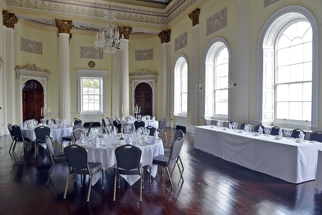The restored Assembly Rooms - with original 300-year-old chandeliers