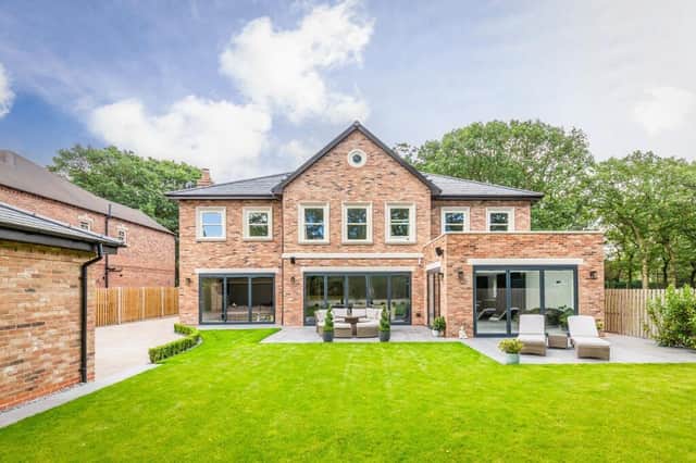 This impressive place has a grand entrance hall, large reception rooms, a bespoke staircase, six bedrooms, four bathrooms (think bath with inset television), and a steam room. It is high spec throughout and has a stunning open plan living kitchen. Private gardens, Wi-Fi controlled lighting, heating and CCTV system and under floor heating to the ground floor are all there too.