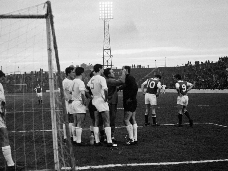 Hibs faced Valencia twice in quick succession in the Fairs Cup in the Sixties. They had already lost 5-0 in Spain in the first leg of the 1962/63 quarter-final, but won the return leg 2-1.