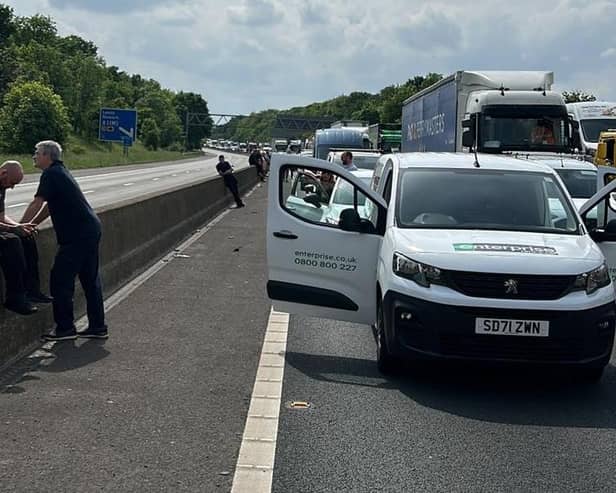 M18 motorway closed in both directions at Doncaster due to concerns for safety.