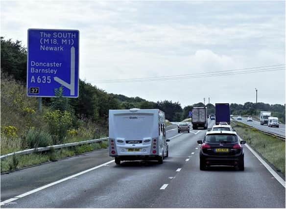 There are six mile tailbacks on the A1(M) following a multi vehicle pile up this morning.