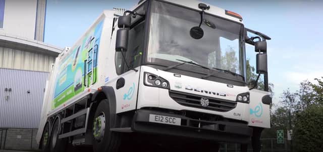 An electric bin lorry similar to the one Doncaster Council are currently trialling