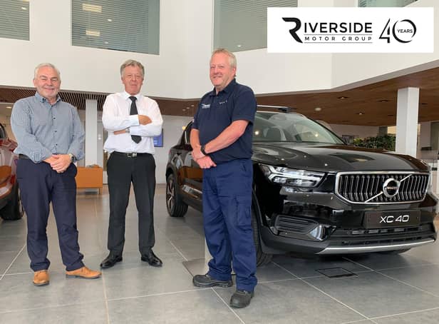 Pictured (left to right), Gary Burns (Aftersales Manager), Richard Fisher (Sales Executive), Mick Savage (Workshop Controller)