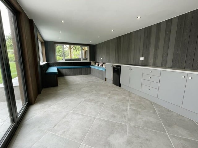 The large outdoor living room - a great entertaining facility.