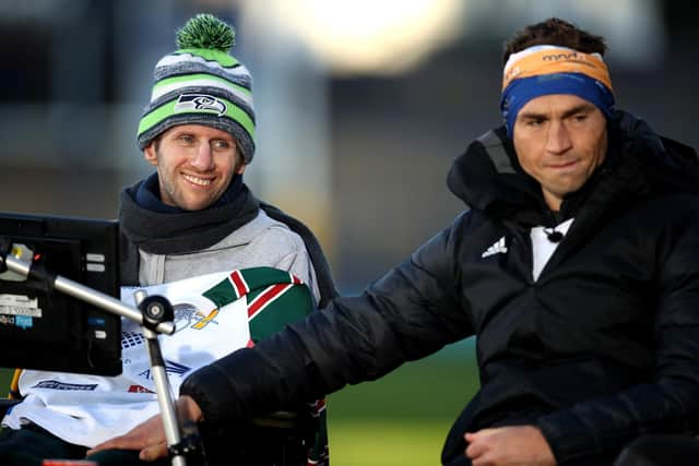 Rob Burrow, left, and Kevin Sinfield. Photo: George Wood/Getty Images