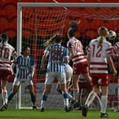 Action from Belles' County Cup final defeat to Huddersfield Town. Picture: Howard Roe/AHPIX LTD