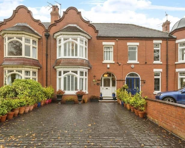 The attractive frontage of the distinctive Doncaster property.