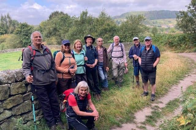 Ramblers get ready for their 11.5 mile strenuous hike